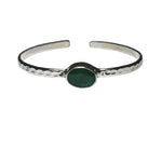 Load image into Gallery viewer, Freedom Stones Emerald Love Cuff - Sterling Silver-Jenstones Jewelry
