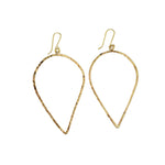 Load image into Gallery viewer, Lotus Earrings Large Brass-Jenstones Jewelry
