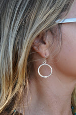 Load image into Gallery viewer, Sterling Silver Ouroboros Earrings-Jenstones Jewelry
