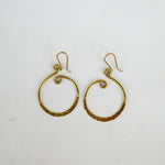 Load image into Gallery viewer, Golden Tide Swirl Earrings-Jenstones Jewelry
