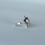 Load image into Gallery viewer, Cowrie Flower Oval Moonstone Ring Sterling Silver-Jenstones Jewelry
