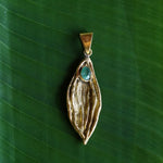 Load image into Gallery viewer, Flower Power Statement Pendant in Brass-Jenstones Jewelry
