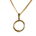 Load image into Gallery viewer, Brass Ouroboros Pendant-Jenstones Jewelry
