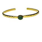 Load image into Gallery viewer, Freedom Stone Emerald Love Bracelet - Gold Plated over Brass-Jenstones Jewelry
