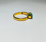 Load image into Gallery viewer, Freedom Stone Turquoise Freedom Ring - Gold Plated over Brass-Jenstones Jewelry
