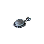 Load image into Gallery viewer, Cowrie Flower Fossilized Sand Dollar Pendant Sterling Silver-Jenstones Jewelry
