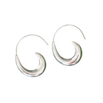 Load image into Gallery viewer, Ocean Wave Hoop Earrings-Jenstones Jewelry
