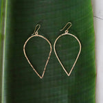 Load image into Gallery viewer, Lotus Earrings Large Brass-Jenstones Jewelry
