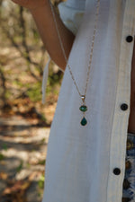 Load image into Gallery viewer, Star Ruby and Emerald Quartz Pendant-Jenstones Jewelry
