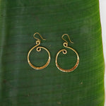 Load image into Gallery viewer, Golden Tide Swirl Earrings-Jenstones Jewelry
