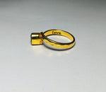 Load image into Gallery viewer, Freedom Stone Emerald Love Ring - Gold Plated over Brass-Jenstones Jewelry
