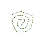 Load image into Gallery viewer, Peridot Rosary Chain - Silver-Jenstones Jewelry
