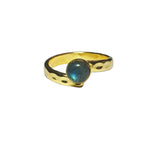 Load image into Gallery viewer, Freedom Stone Labradorite Ring - Gold Plated over Brass-Jenstones Jewelry
