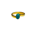 Load image into Gallery viewer, Freedom Stone Turquoise Freedom Ring - Gold Plated over Brass-Jenstones Jewelry
