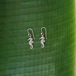 Load image into Gallery viewer, Petite Sterling Silver Sea Horse Dangle Earrings-Jenstones Jewelry
