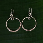 Load image into Gallery viewer, Silver Tide Swirl Earrings (Sterling Silver)-Jenstones Jewelry

