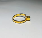 Load image into Gallery viewer, Freedom Stone Emerald Love Ring - Gold Plated over Brass-Jenstones Jewelry
