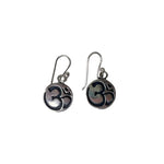 Load image into Gallery viewer, Om Sterling Silver Dangle Earrings-Jenstones Jewelry
