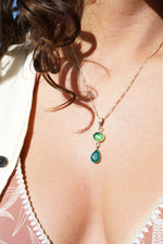 Load image into Gallery viewer, Star Ruby and Emerald Quartz Pendant-Jenstones Jewelry
