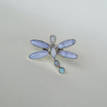 Load image into Gallery viewer, Dragonfly Ring - ???, Moonstone, Larimar in Sterling Silver-Jenstones Jewelry
