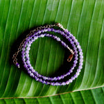 Load image into Gallery viewer, Amethyst Beaded Necklace-Jenstones Jewelry
