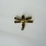 Load image into Gallery viewer, Dragonfly Ring - labradorite, amazonite, pearl in brass-Jenstones Jewelry
