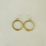 Load image into Gallery viewer, Brass Ouroboros Earrings-Jenstones Jewelry
