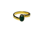 Load image into Gallery viewer, Freedom Stone Emerald Love Ring - Gold Plated over Brass-Jenstones Jewelry
