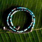 Load image into Gallery viewer, Ocean Blues Agate Beaded Necklace-Jenstones Jewelry
