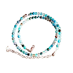 Load image into Gallery viewer, Ocean Blues Agate Layering Necklace-Jenstones Jewelry
