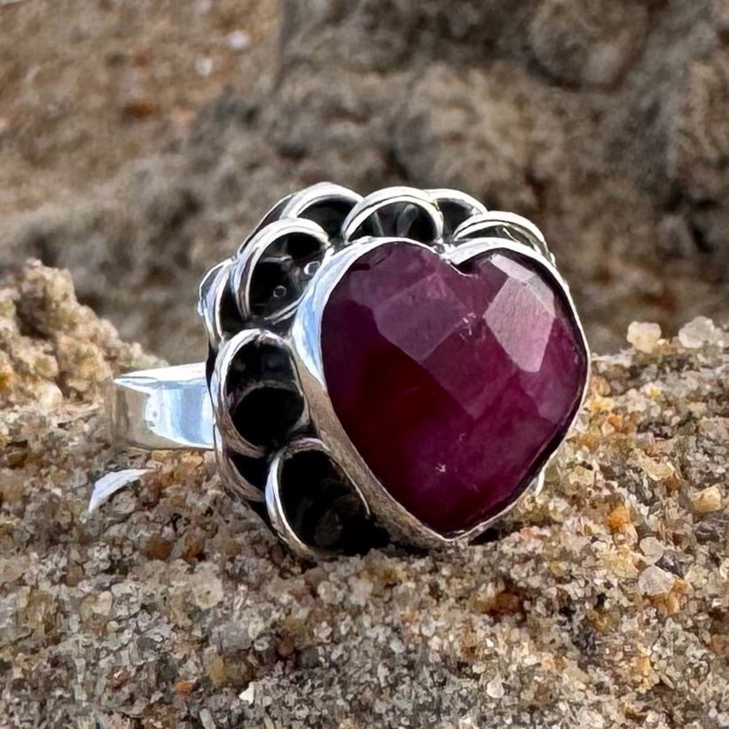 Ruby Heart Ring-Jenstones Jewelry