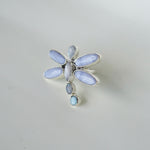 Load image into Gallery viewer, Dragonfly Ring - ???, Moonstone, Larimar in Sterling Silver-Jenstones Jewelry

