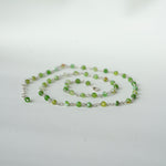 Load image into Gallery viewer, Peridot Rosary Chain - Silver-Jenstones Jewelry
