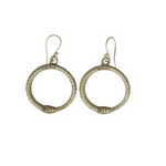 Load image into Gallery viewer, Sterling Silver Ouroboros Earrings-Jenstones Jewelry
