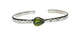 Load image into Gallery viewer, Freedom Stones Peridot Grateful Bracelet - Sterling Silver-Jenstones Jewelry
