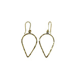Load image into Gallery viewer, Lotus Earrings Hammered Brass Small-Jenstones Jewelry
