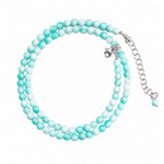 Load image into Gallery viewer, Blue Agate Layering Necklace-Jenstones Jewelry
