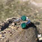 Load image into Gallery viewer, Emerald Double Wrap Ring
