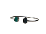Load image into Gallery viewer, Emerald &amp; Geode Druzy Wrap Cuff-Jenstones Jewelry

