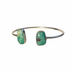 Load image into Gallery viewer, Polished Emerald Wrap Cuff-Jenstones Jewelry
