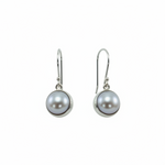 Load image into Gallery viewer, White Pearl Drop Earrings-Jenstones Jewelry

