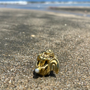 Bronze Mermaid Ring with Pearl-Jenstones Jewelry