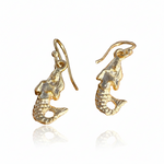 Load image into Gallery viewer, Brass Mermaid Earrings-Jenstones Jewelry
