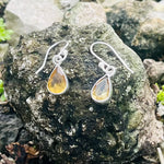 Load image into Gallery viewer, Citrine Facet Tear Dangle Earrings-Jenstones Jewelry
