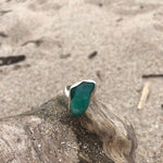 Load image into Gallery viewer, Raw Emerald &amp; Pyrite Sterling Silver Ring-Jenstones Jewelry
