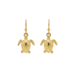 Load image into Gallery viewer, Brass Sea Turtle Dangle Earrings-Jenstones Jewelry
