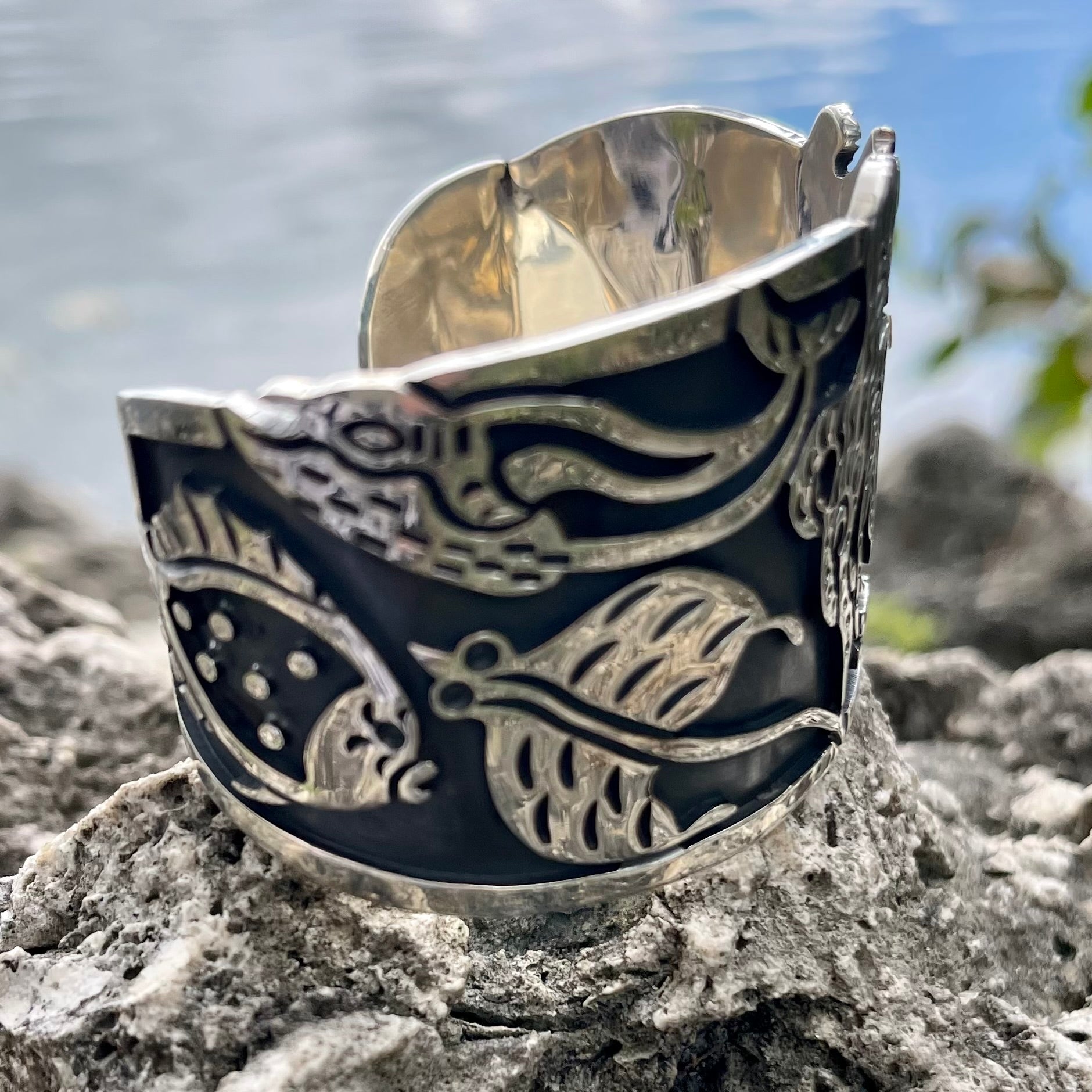Under the Sea Sterling Silver Cuff-Jenstones Jewelry