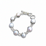 Load image into Gallery viewer, White Fresh Water Pearl Link Bracelet-Jenstones Jewelry
