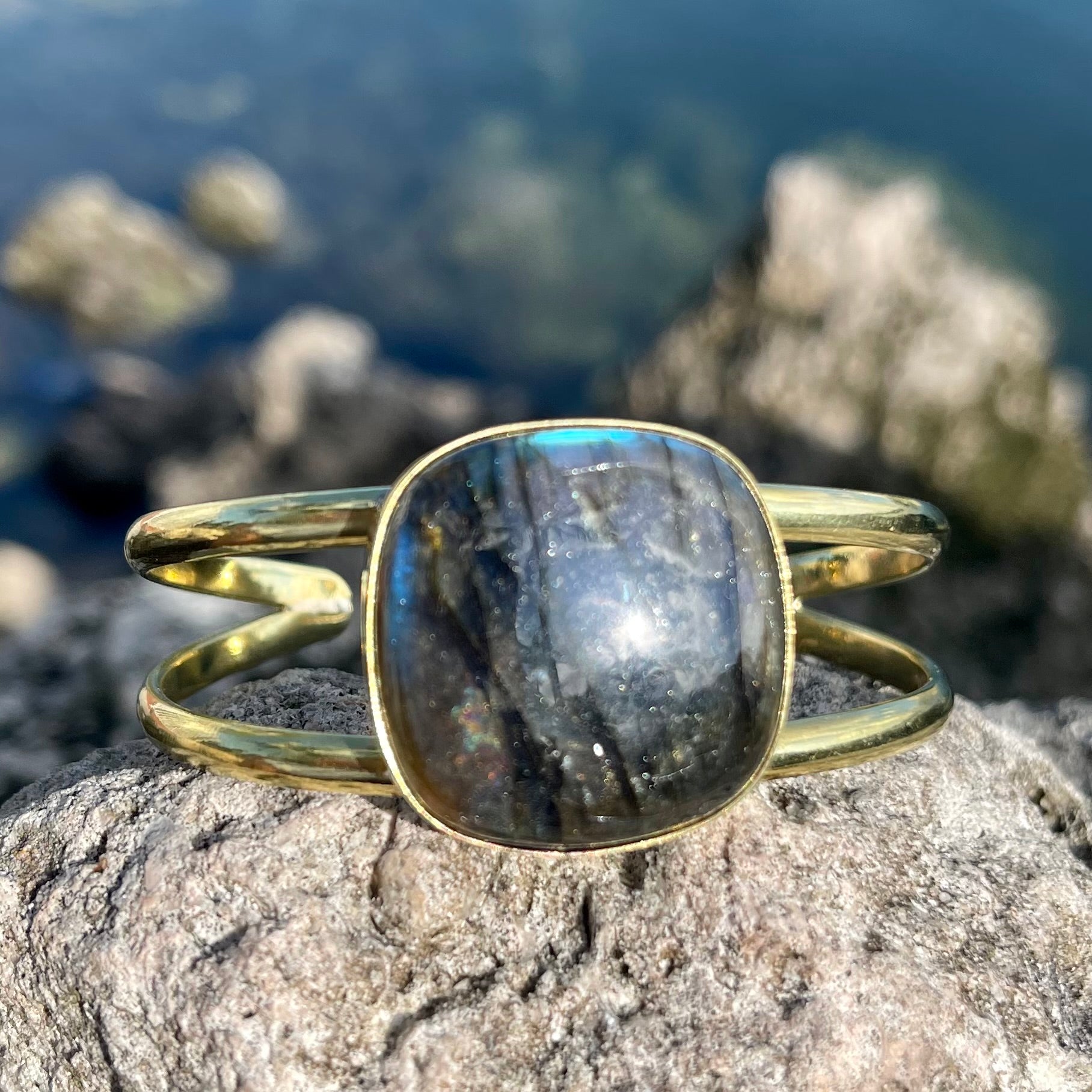 Bronze Labradorite Cuff-Jenstones Jewelry