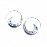 Load image into Gallery viewer, Ocean Wave Hoop Earrings Small-Jenstones Jewelry
